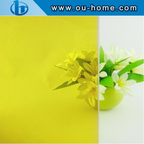 Transparent Yellow Window Film Self-adhesive PVC Building Glass Tint Window Film