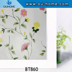BT860 Emovable PVC self-adhesive window film covering for privacy home decoration