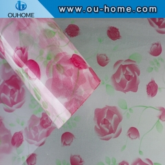 BT882 Flower designs window protection film stained glass window tinting sticker