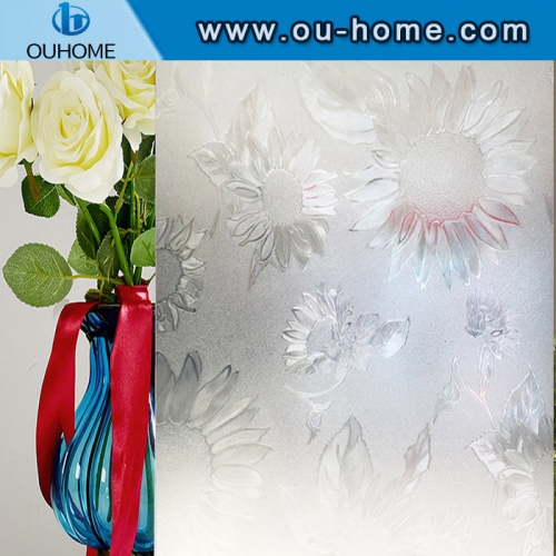 H6206 Sunflower embossed static cling privacy window film