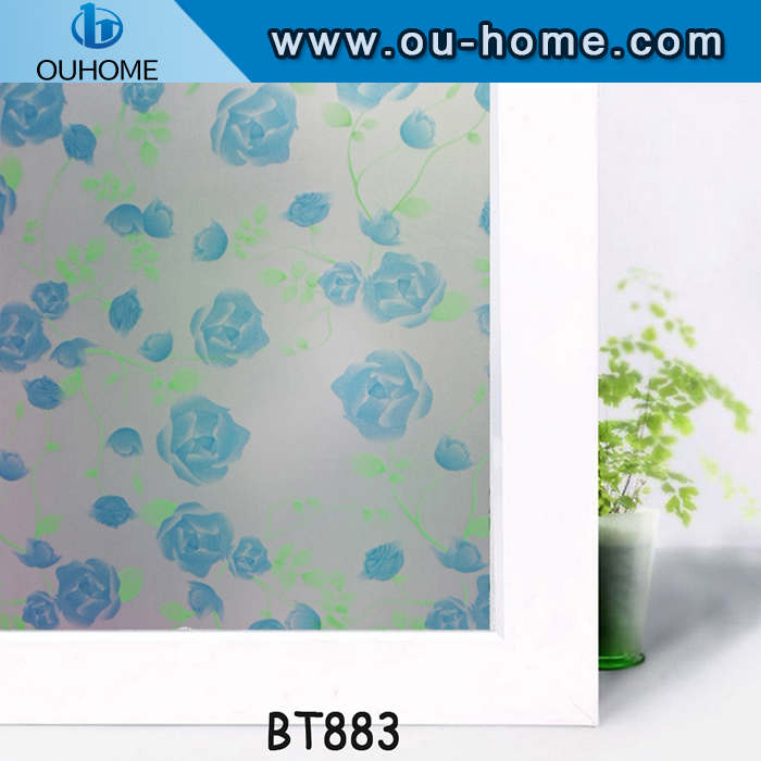BT883 Colorful frosting decorative window film