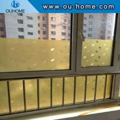 H086B Gold leaf shading static glass window film