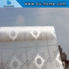 H9206 3D frosted embossing static cling window film